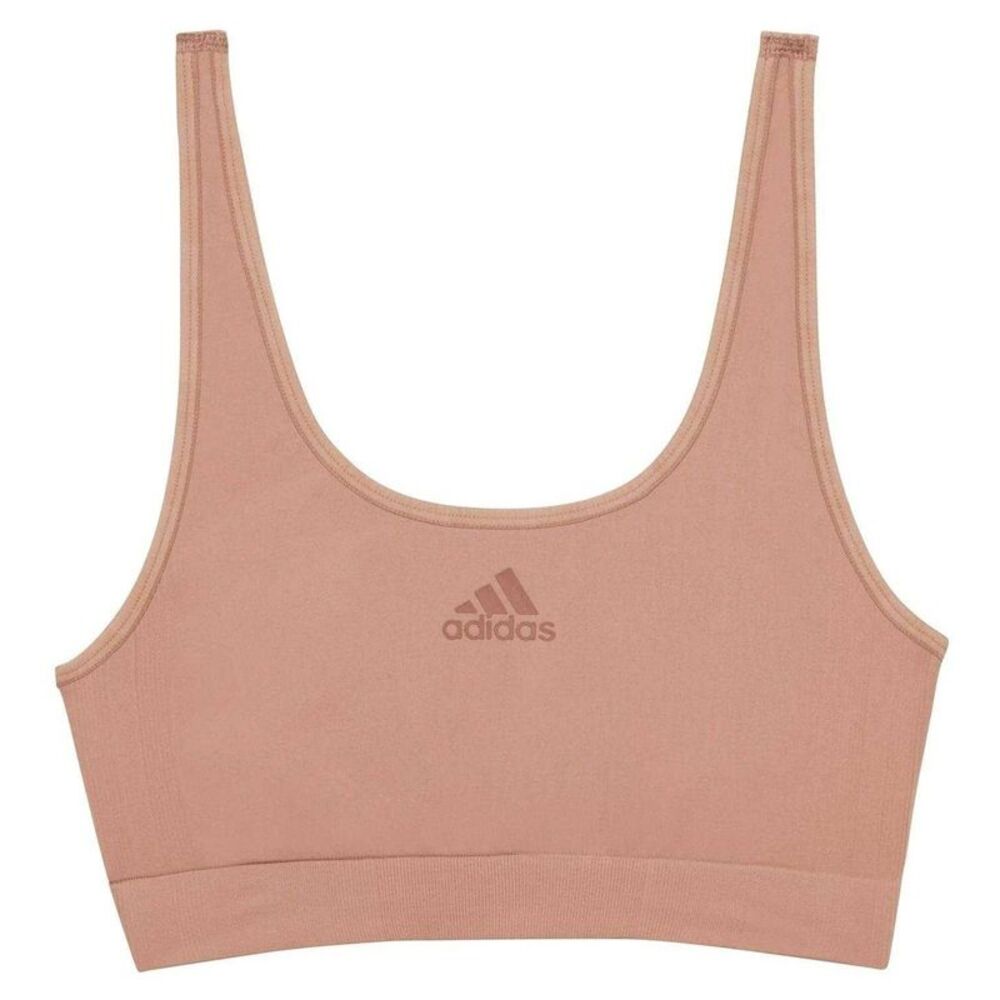 Adidas Womens/Ladies Stretch Seamless Active Sports Bra / Tan